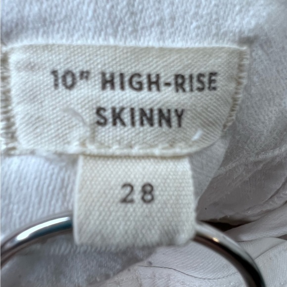 Madewell 10" High-Rise Skinny Jeans White Size 28 - Picture 11 of 13